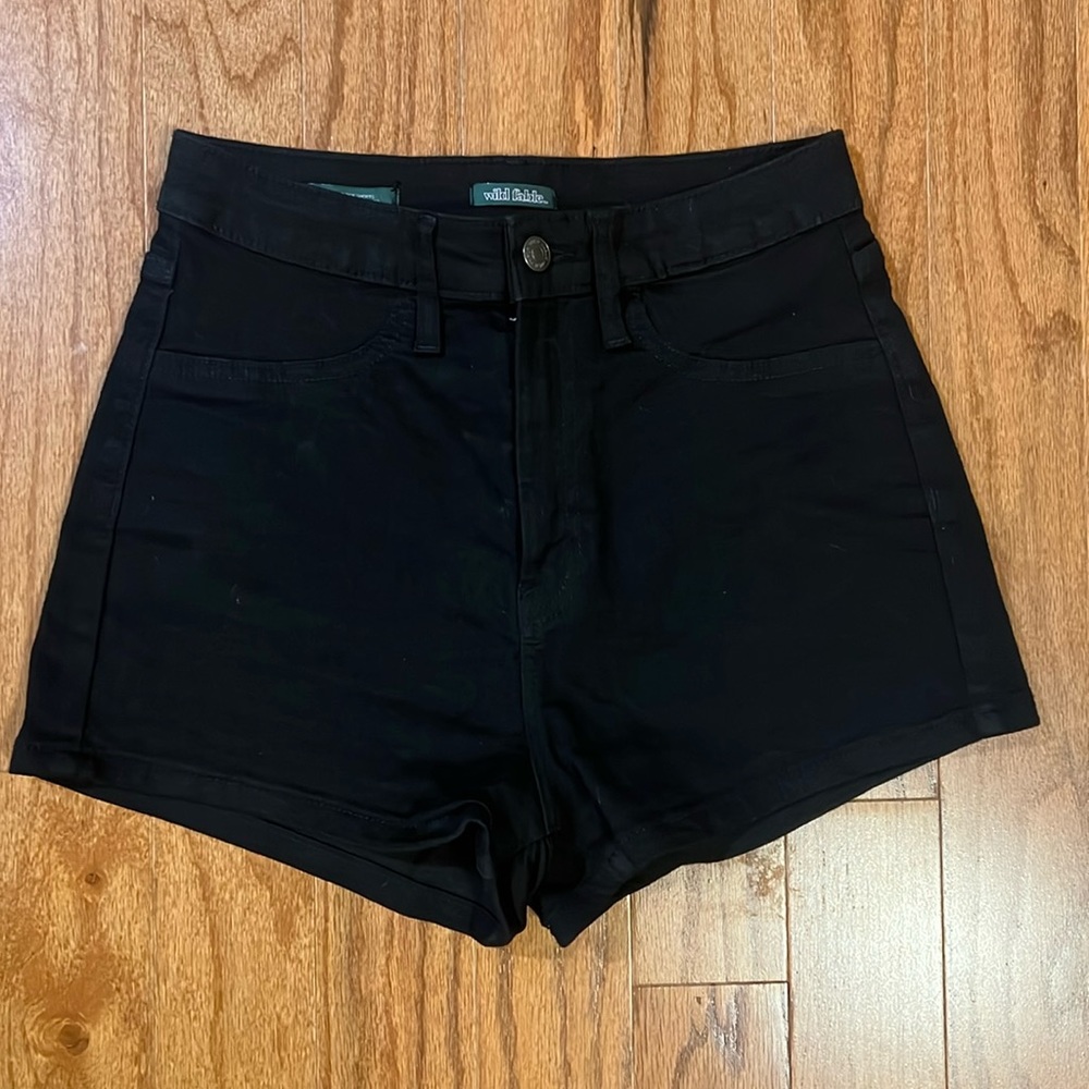 Wild Fable black denim high rise shorts